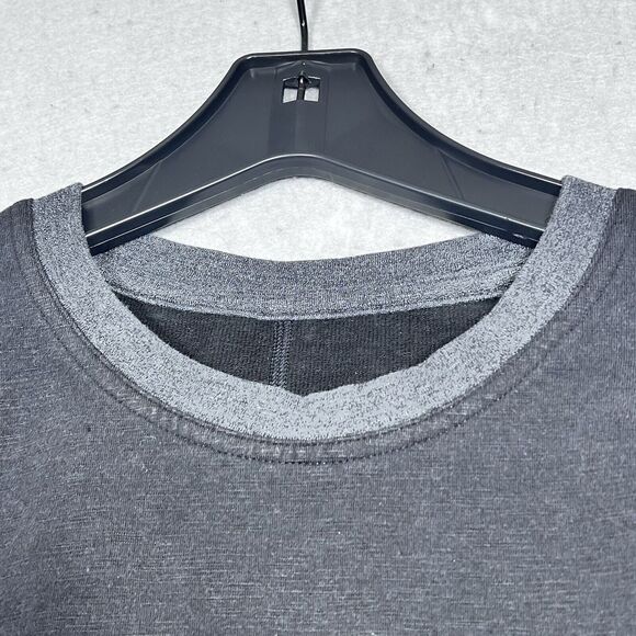 Lululemon Crewneck Sweatshirt Mens Size Medium Gray Charcoal Black Pullover - Picture 2 of 9